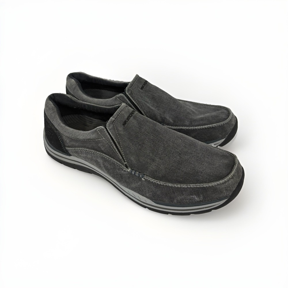 Skechers Expected Avillo 64109 Men's Size 12 GRAY Canvas Slip-On Loafers S1